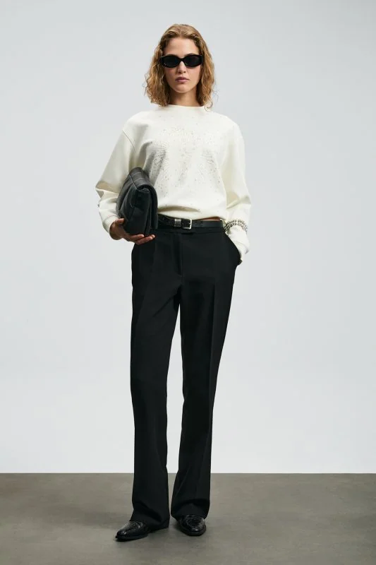 Star Women's Knitted Sweatshirt Off White