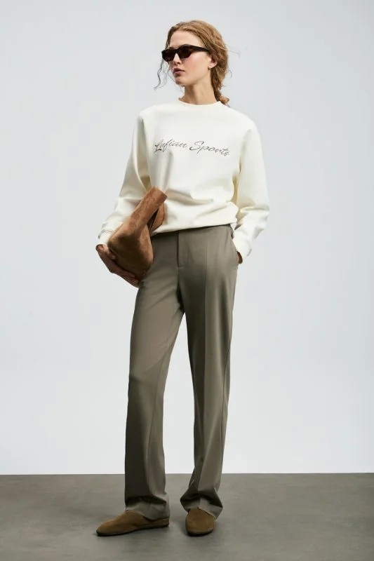 Ander Women's Knitted Sweatshirt Off White
