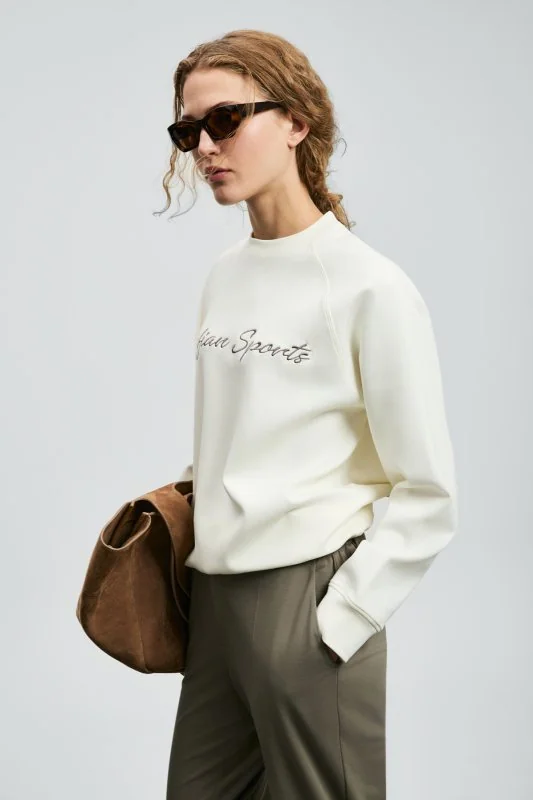 Ander Women's Knitted Sweatshirt Off White