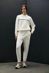 Angelına Women's Knitted Sweatshirt Off White