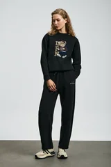 Dıamond Women's Knitted Sweatshirt Black
