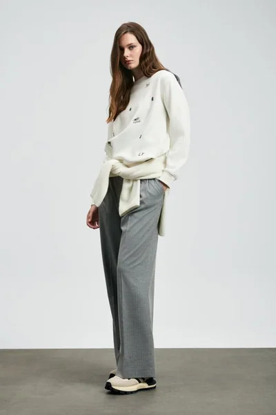 Merry Women's Knitted Sweatshirt Off White
