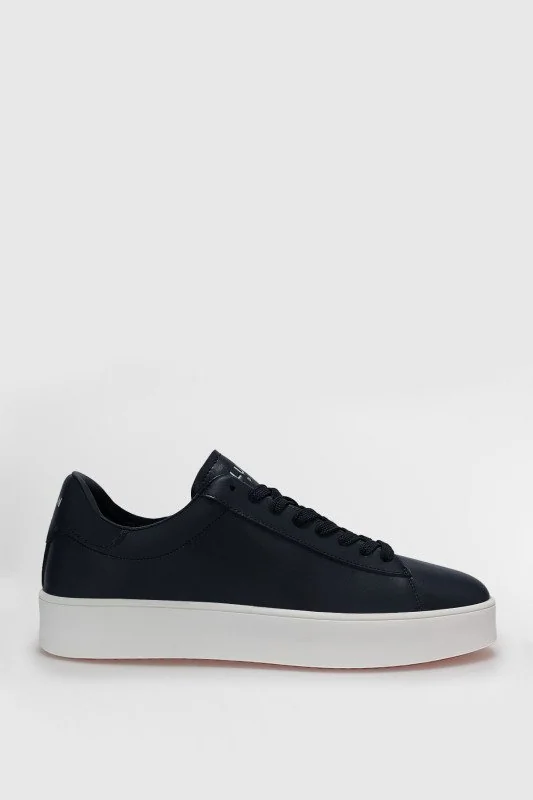 Anton Erkek Deri Sneaker Ayakkabı Lacivert