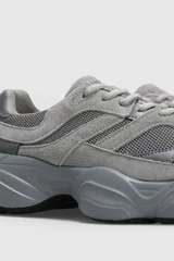 Mark Erkek Deri Sneaker Ayakkabı Gri