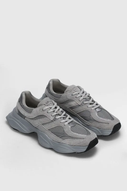 Mark Erkek Deri Sneaker Ayakkabı Gri