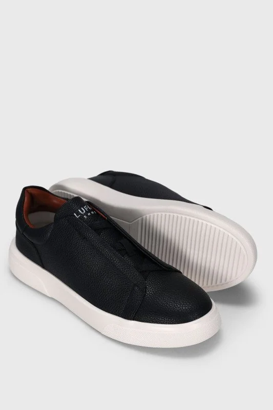 Dante Erkek Deri Sneaker Ayakkabı Lacivert