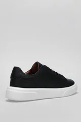 Tommy Erkek Deri Sneaker Ayakkabı Siyah