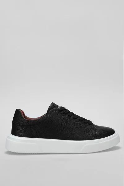 Tommy Erkek Deri Sneaker Ayakkabı Siyah