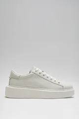 Gage Erkek Deri Sneaker Ayakkabı Beyaz