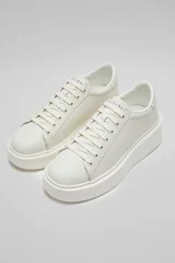 Gage Erkek Deri Sneaker Ayakkabı Beyaz