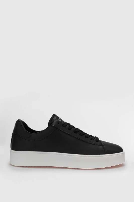Anton Erkek Deri Sneaker Ayakkabı Siyah