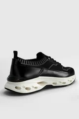 Tımothı Erkek Deri Sneaker Ayakkabı Siyah