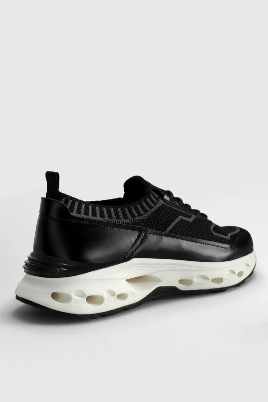 Tımothı Erkek Deri Sneaker Ayakkabı Siyah