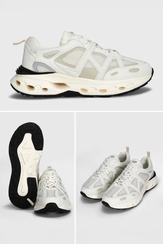 Vlad Erkek Deri Sneaker Ayakkabı Ekru