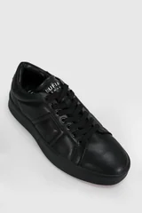 Zeus Erkek Deri Sneaker Ayakkabı Siyah