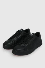Zeus Erkek Deri Sneaker Ayakkabı Siyah
