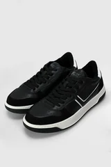 Jack Erkek Deri Sneaker Ayakkabı Siyah