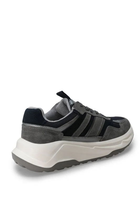 Eduard Erkek Deri Sneaker Ayakkabı Lacivert