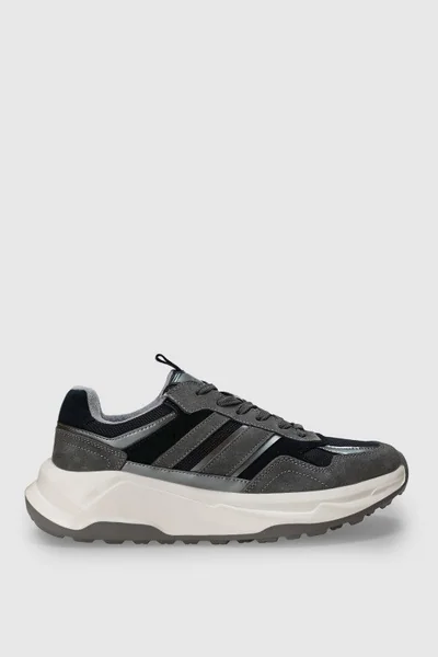 Eduard Erkek Deri Sneaker Ayakkabı Lacivert