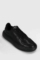 Mateas Erkek Deri Sneaker Ayakkabı Siyah