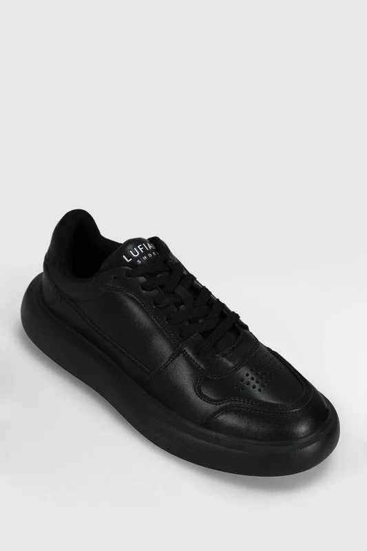 Mateas Erkek Deri Sneaker Ayakkabı Siyah