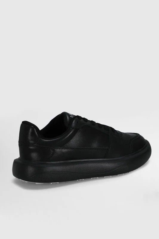 Mateas Erkek Deri Sneaker Ayakkabı Siyah