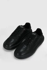 Mateas Erkek Deri Sneaker Ayakkabı Siyah