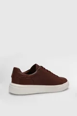 Tommy Erkek Deri Sneaker Ayakkabı Taba
