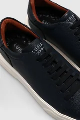 Tommy Erkek Deri Sneaker Ayakkabı Lacivert