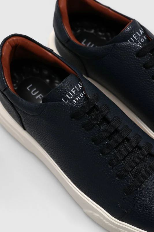 Tommy Erkek Deri Sneaker Ayakkabı Lacivert