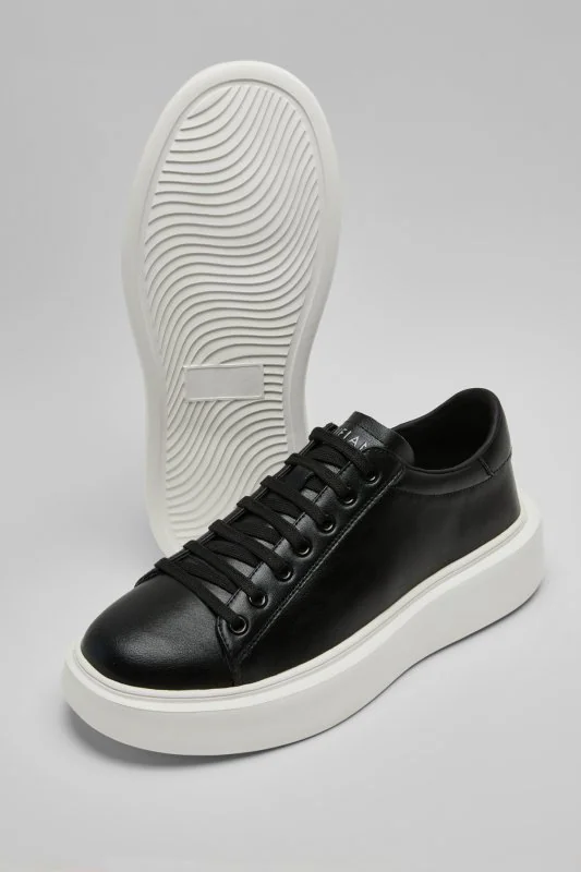 Gage Erkek Deri Sneaker Ayakkabı Siyah