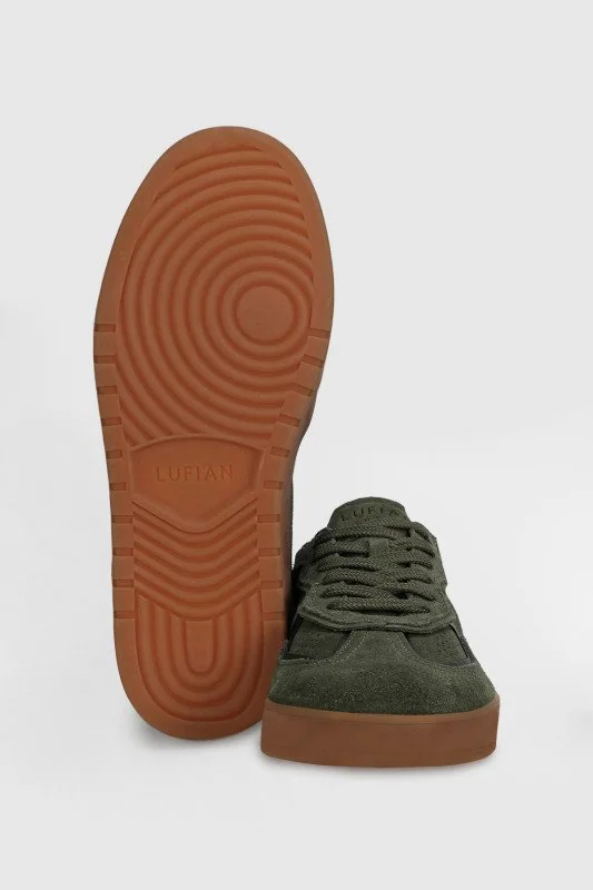 Alex Erkek Deri Sneaker Ayakkabı Haki