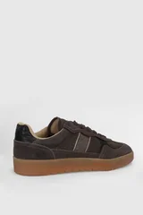 Alex Erkek Deri Sneaker Ayakkabı Kahverengi