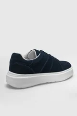 Jaques Erkek Deri Sneaker Ayakkabı Lacivert