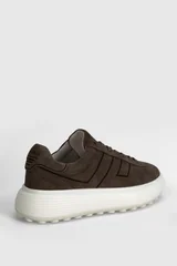 Frank Erkek Deri Sneaker Ayakkabı Kum