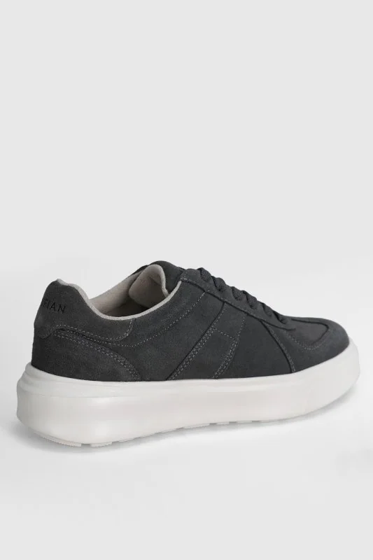 Jaques Erkek Deri Sneaker Ayakkabı Koyu Gri
