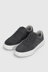 Jaques Erkek Deri Sneaker Ayakkabı Koyu Gri