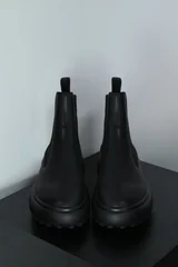 Monıca Kadın Deri Bot Siyah