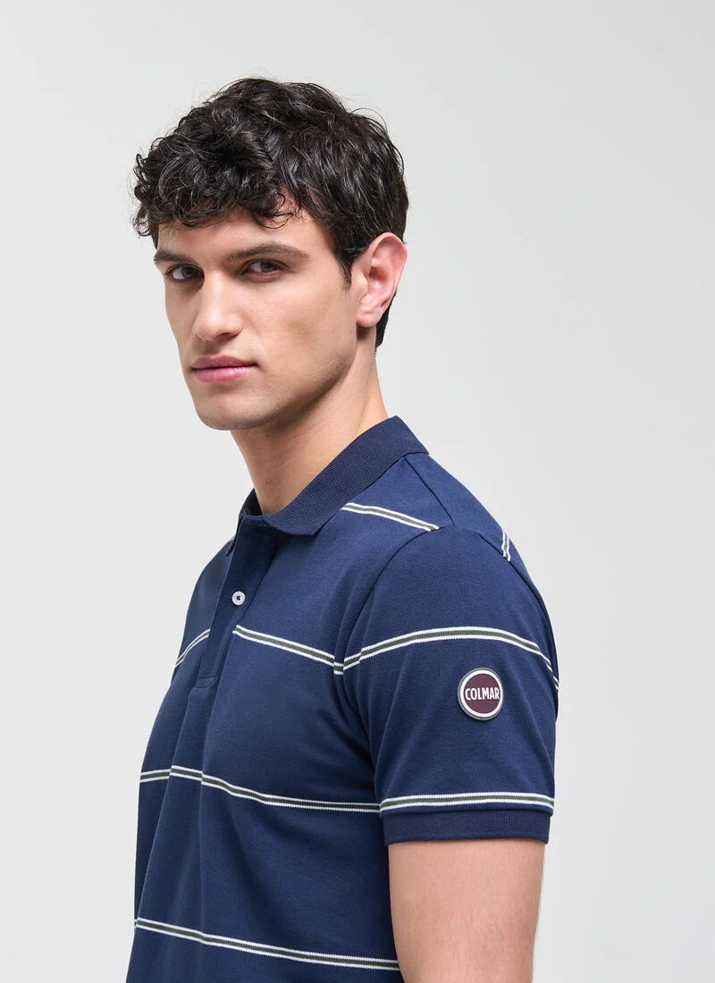 Colmar Blue Cotton-elastane Polo For Men