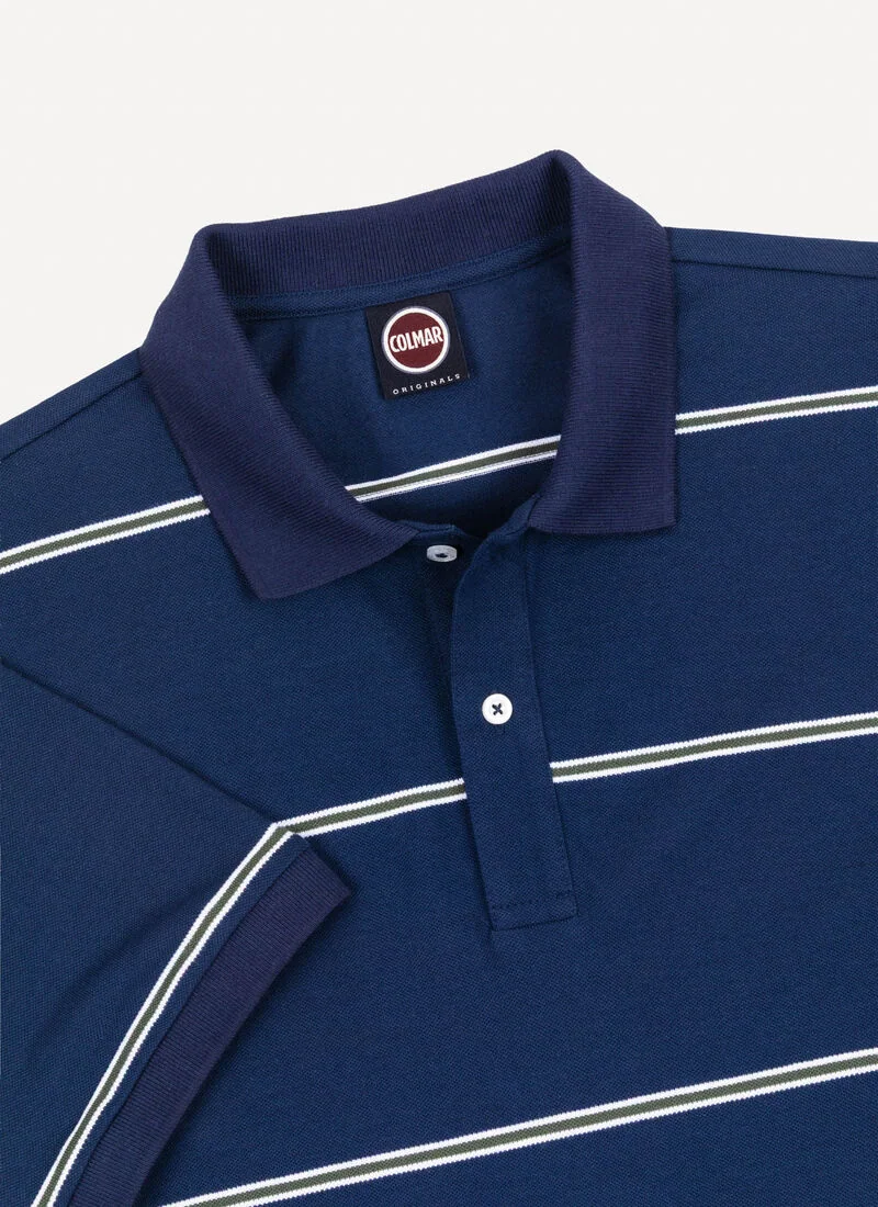 Colmar Blue Cotton-elastane Polo For Men