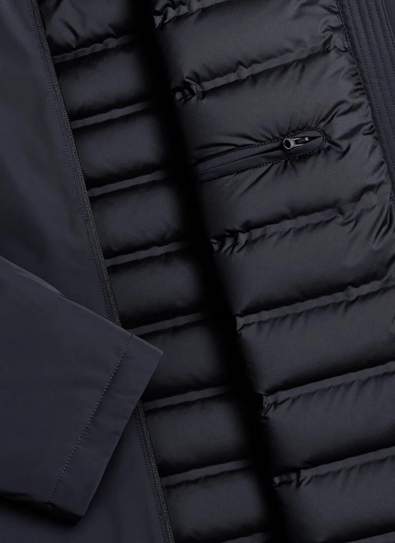 Colmar Black Quilted Winter Coat For Men
