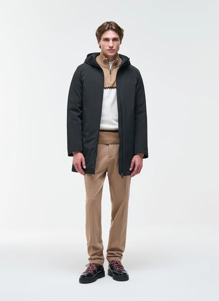 Colmar Black Quilted Winter Coat For Men