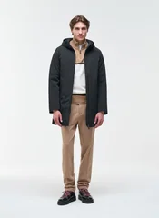 Colmar Black Quilted Winter Coat For Men