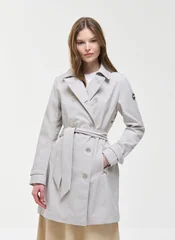 Elegant Beige Women's Trench Coat