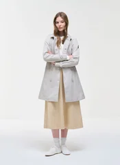 Elegant Beige Women's Trench Coat