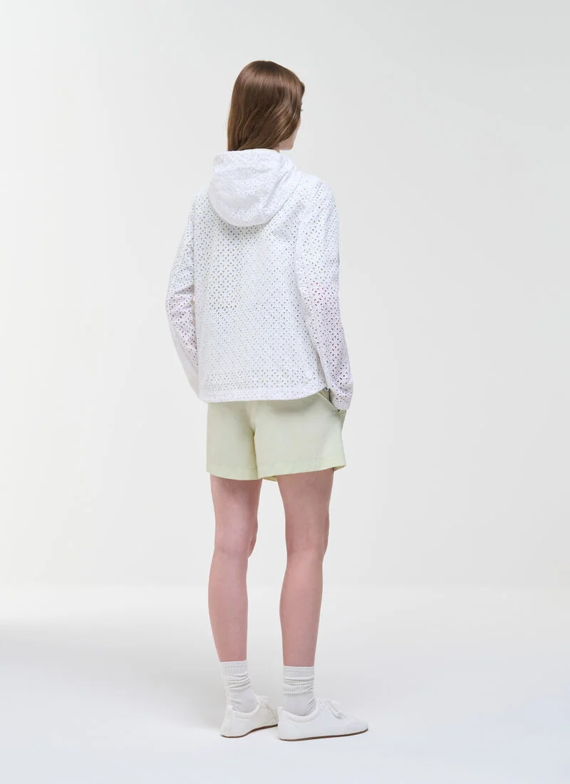 Elegant White Windbreaker Jacket For Women