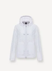 Elegant White Windbreaker Jacket For Women