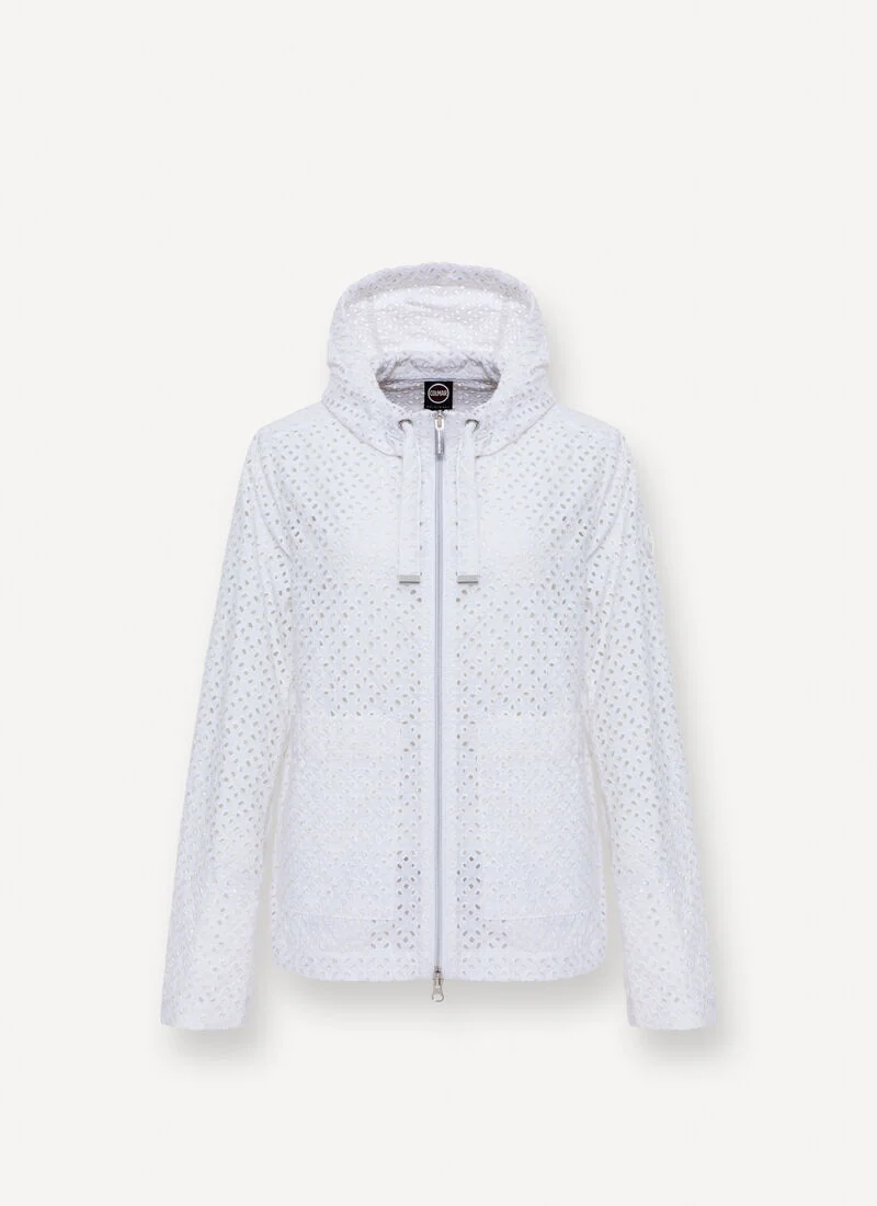 Elegant White Windbreaker Jacket For Women