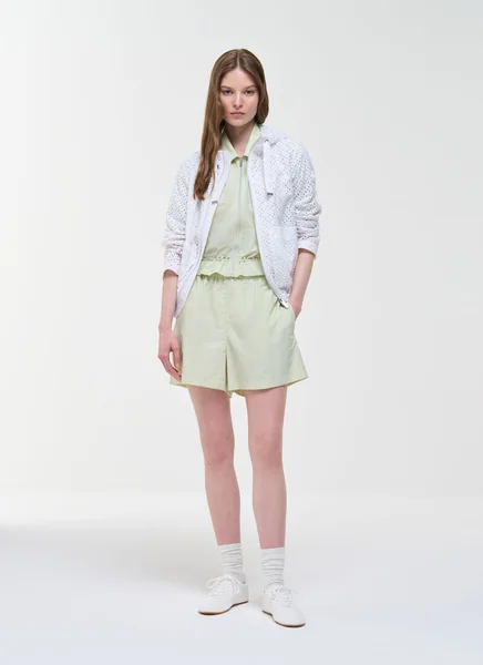 Elegant White Windbreaker Jacket For Women