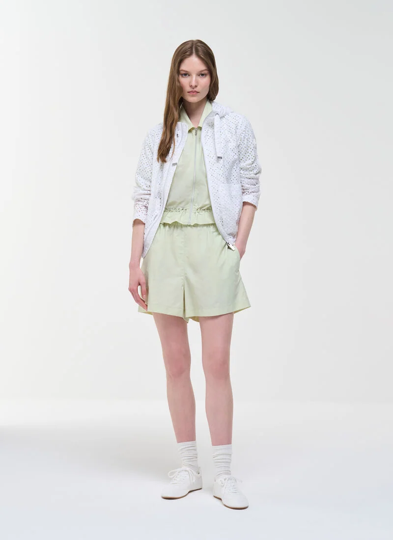 Elegant White Windbreaker Jacket For Women